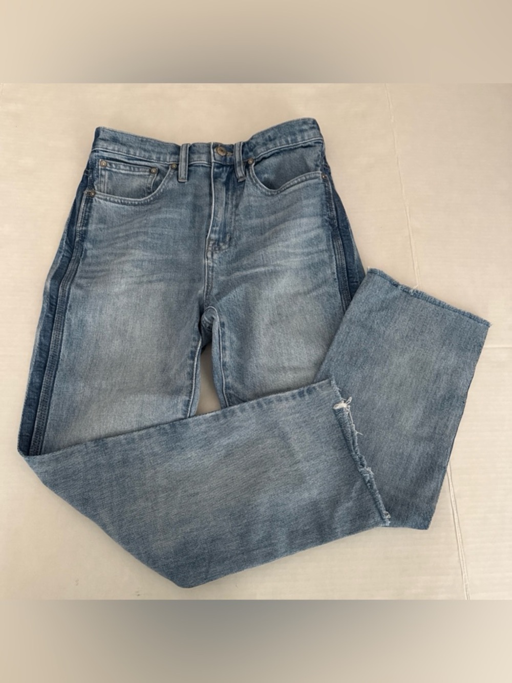 Point Sur J. Crew Shoreditch Jeans 26P Blue Straight Leg High Rise Stretch